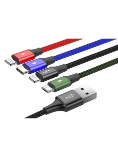 MULTICABLE USB TYPC C MICRO B  USB Y LIGTHNING 1M PN: BS...