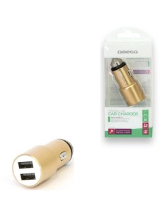 CARGADOR  5V COCHE 2 X USB OME GA METAL DORADO PN:...