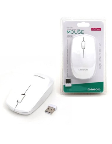 RATON WIRELESS OMEGA 1200DPI   OM229W BLANCO...