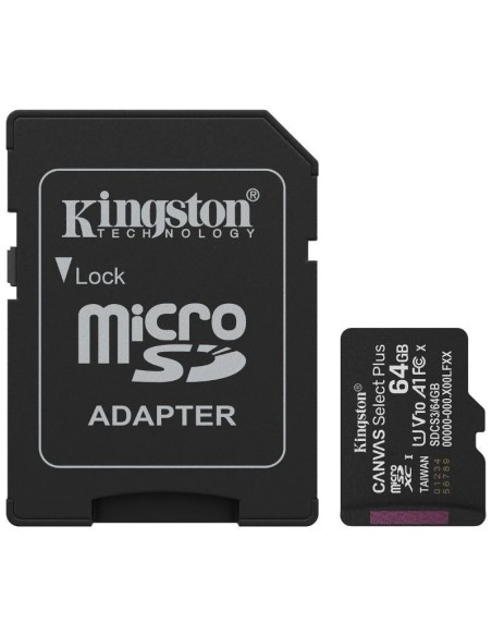 MEMORIA DG  64GB KINGSTON MSD  CANVAS SELECT PLUS CLASE10 PN: SDCS3/64GB EAN: 740617348408    