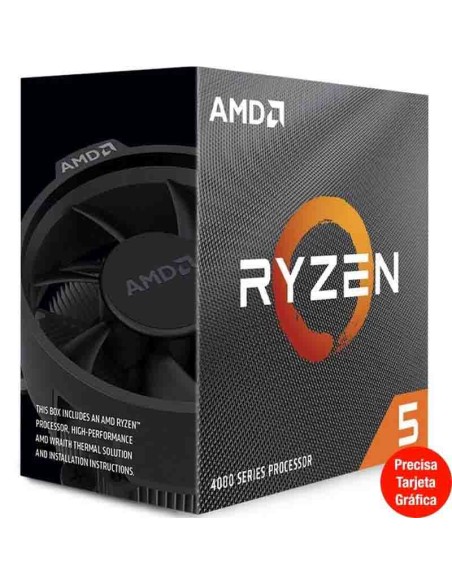 CPU AMD RYZEN 5 S-AM4   4500   3.6GHZ BOX CON VENTILADOR PN: 100-100000644BOX EAN: 730143314114    