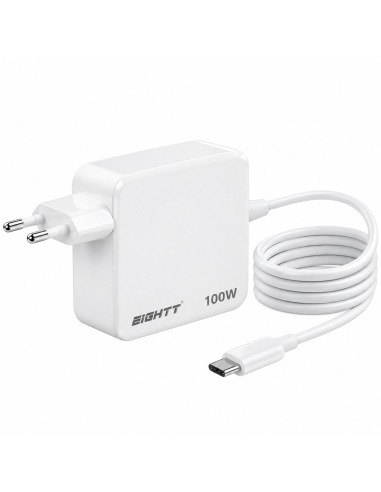 ALIMENTADOR PORT. 100W EIGHTT  USB-C BLANCO PN:...